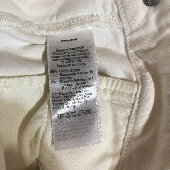 🏷️NWT:  The Curvy Emmett Wide-Leg Crop Pant: Welt Pocket Edition-White Size - Picture 9 of 9